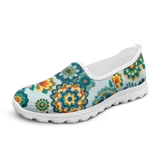 Chririnla Slip-On-Schuhe für Damen, lässige Loafer, Kunst, Mandala, bequem, Walking, Tennis, Low-Top, Ballett, flache weiche Sohle, Krankenschwesterschuhe, Elegantes Mandala, 36 EU Chririnla Slip-On-Schuhe für Damen, lässige Loafer, Kunst, Mandala, bequem, Walking, Tennis, Low-Top, Ballett, flache weiche Sohle, Krankenschwesterschuhe, Elegantes Mandala, 36 EU von Chririnla