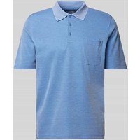 Christian Berg Men Regular Fit Poloshirt mit Brusttasche in Blau, Größe M von Christian Berg Men