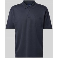 Christian Berg Men Regular Fit Poloshirt mit Brusttasche in Marine, Größe L von Christian Berg Men