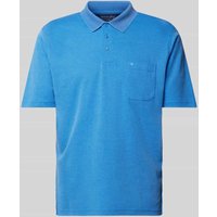 Christian Berg Men Regular Fit Poloshirt mit Brusttasche in Royal, Größe L von Christian Berg Men