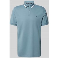 Christian Berg Men Regular Fit Poloshirt mit Logo-Print in Metallic Tuerkis, Größe XL von Christian Berg Men