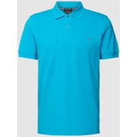 Christian Berg Men Poloshirt im unifarbenen Design in Tuerkis, Größe M von Christian Berg Men