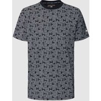 Christian Berg Men T-Shirt mit Allover-Print in Marine, Größe L von Christian Berg Men