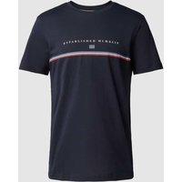 Christian Berg Men T-Shirt mit Statement-Print in Marine, Größe XXL von Christian Berg Men