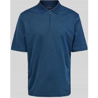 Christian Berg Men Regular Fit Poloshirt mit Logo-Stitching in Dunkelblau, Größe L von Christian Berg Men