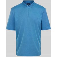 Christian Berg Men Regular Fit Poloshirt mit Logo-Stitching in Ocean, Größe L von Christian Berg Men