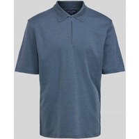 Christian Berg Men Regular Fit Poloshirt mit Logo-Stitching in Rauchblau, Größe XXL von Christian Berg Men