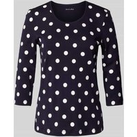 Christian Berg Woman Longsleeve mit Polka Dots in Dunkelblau, Größe 42 von Christian Berg Woman