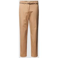 Christian Berg Woman Stoffhose mit Gürtel in Camel, Größe 40 von Christian Berg Woman