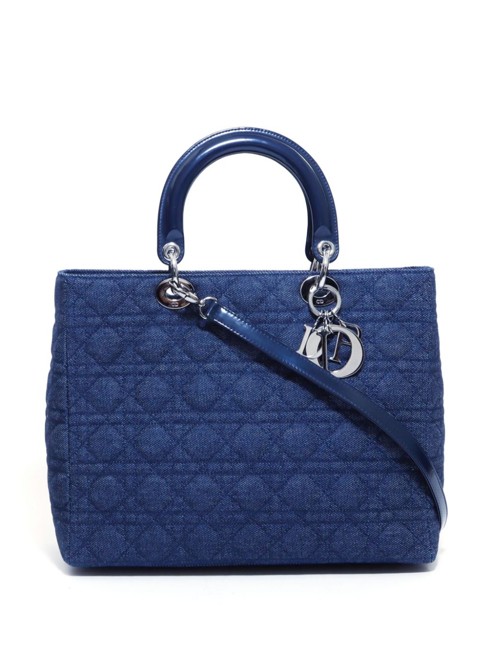 Christian Dior Pre-Owned 2000 große Cannage Lady Dior Handtasche - Blau von Christian Dior Pre-Owned