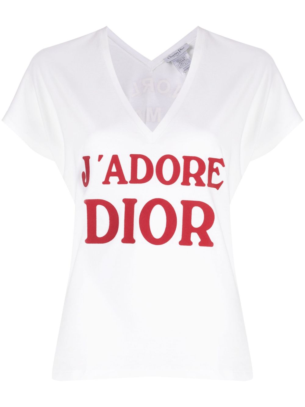 Christian Dior Pre-Owned 2003 J'Adore Dior T-Shirt mit V-Ausschnitt - Weiß von Christian Dior Pre-Owned