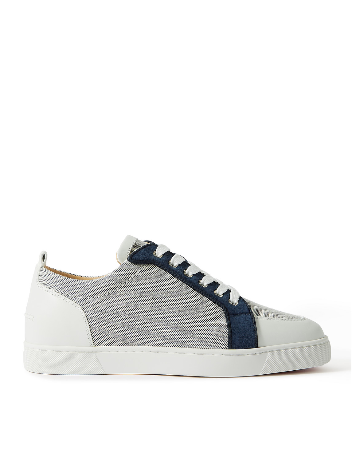 Christian Louboutin - Rantulow Suede and Leather-Trimmed Canvas Sneakers - Men - Gray - EU 41.5 von Christian Louboutin