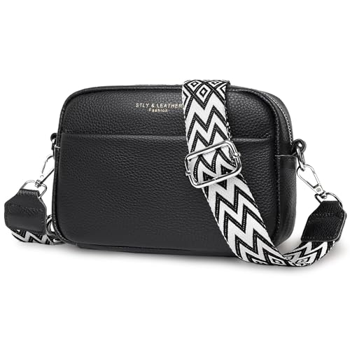 Chukamalilayi Crossbody-Tasche für Damen, echtes Leder, Crossbody-Kameratasche, Handtasche mit verstellbarem breitem Gurt, Überschultertasche für Damen, Mädchen, Reisen, Einkaufen, Arbeit, Alltag, von Chukamalilayi