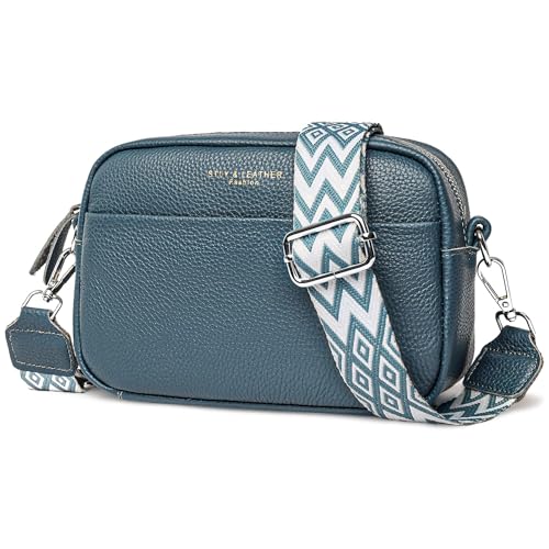 Chukamalilayi Crossbody-Tasche für Damen, echtes Leder, Crossbody-Kameratasche, Handtasche mit verstellbarem breitem Gurt, Überschultertasche für Damen, Mädchen, Reisen, Einkaufen, Arbeit, Alltag, von Chukamalilayi