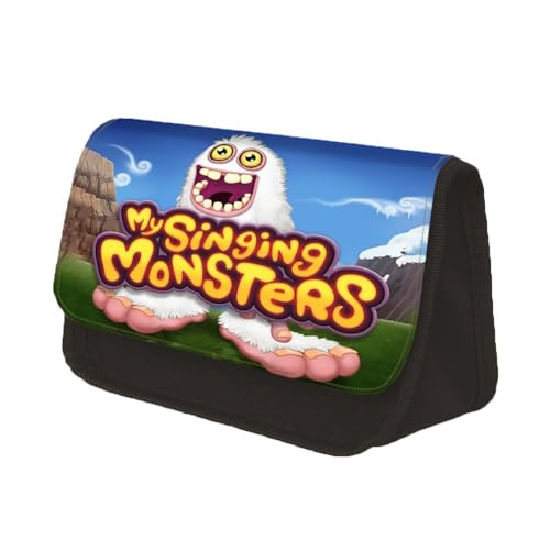 Chukamalilayi Federmäppchen für Jungen und Mädchen – My Singing Monsters Federmäppchen Cartoon Anime Große Stifttasche Tasche Büro Organizer Schule Schreibwaren Zubehör Geschenke, Typ1, Casual von Chukamalilayi