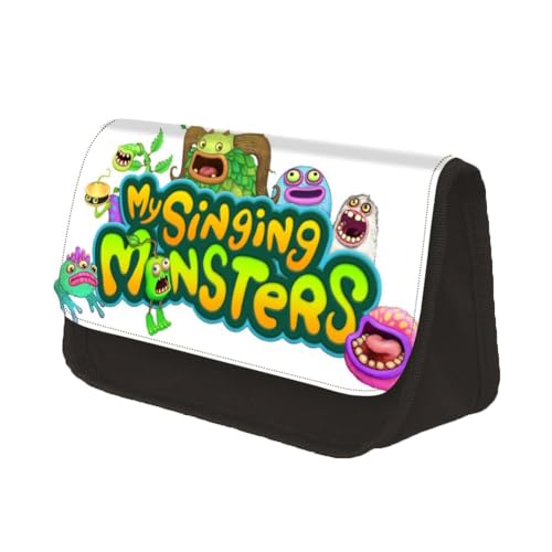 Chukamalilayi Federmäppchen für Jungen und Mädchen – My Singing Monsters Federmäppchen Cartoon Anime Große Stifttasche Tasche Büro Organizer Schule Schreibwaren Zubehör Geschenke, Typ6, Casual von Chukamalilayi