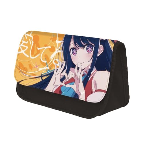 Chukamalilayi Oshi No Ko Federmäppchen, Cartoon-Druck, Hoshino Ai, Hoshino, Rubi, Anime, Cosplay, Stiftebox, Organizer, Schreibwaren-Tasche, Federmäppchen für Studenten, Mädchen, Jungen, Typ11, Casual von Chukamalilayi