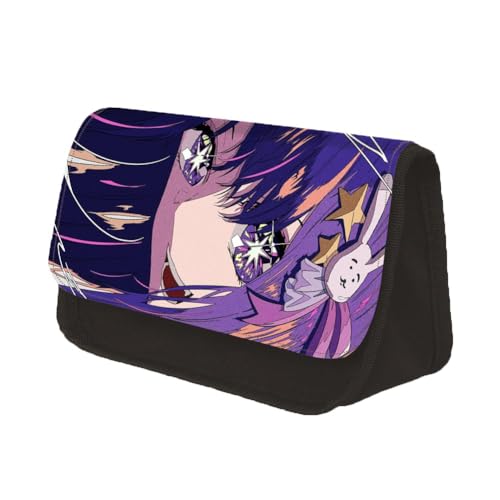 Chukamalilayi Oshi No Ko Federmäppchen, Cartoon-Druck, Hoshino Ai, Hoshino, Rubi, Anime, Cosplay, Stiftebox, Organizer, Schreibwaren-Tasche, Federmäppchen für Studenten, Mädchen, Jungen, Typ4, Casual von Chukamalilayi