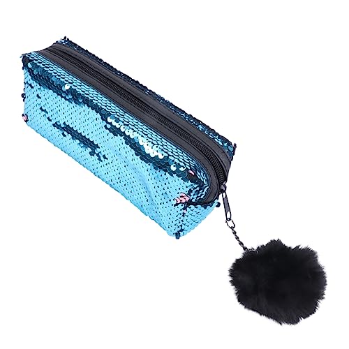 Ciieeo 1stk Federmäppchenpaillettenfedermäppchenmakeuppencilcase Glitzer Geldbörse Für Kinder Pailletten-Kosmetiktasche Glitzer-Make-up-Tasche Polyester Student Multifunktion Meerjungfrau von Ciieeo