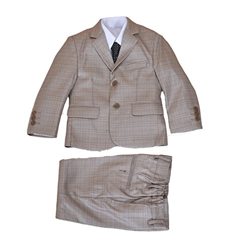 Cinda 5 Stück Boy Anzüge Hochzeit Anzug Junge Seite Partei-Abschlussball -Klagen Beige 104-110 Cinda 5 Stück Boy Anzüge Hochzeit Anzug Junge Seite Partei-Abschlussball -Klagen Beige 104-110 von Cinda