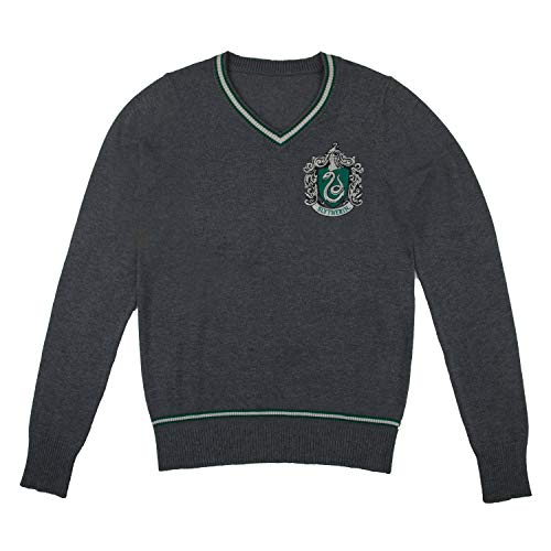 Cinereplicas Harry Potter Hogwarts V-Ausschnitt Pullover - Erwachsene & Kinder - Offizielle Harry Potter Lizenz-M-Slytherin von Cinereplicas