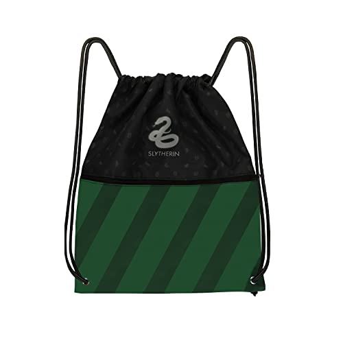 Cinereplicas Harry Potter - Slytherin Kordelzug Tasche 39 * 34cm - Offizielle Lizenz von Cinereplicas