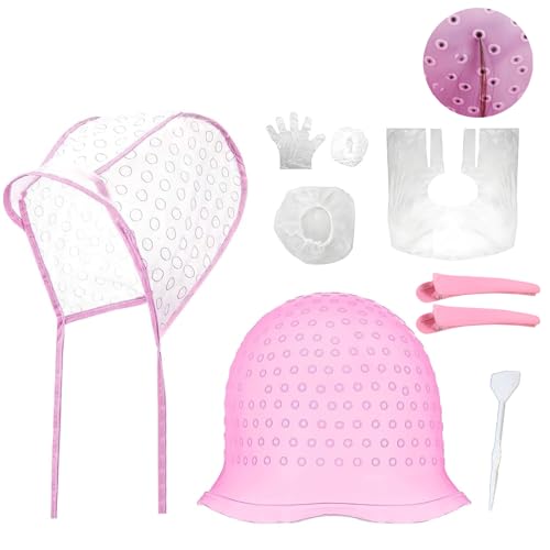 Strähnchen Set Strähnenhaube,Strähnchenhaube mit Häkelnadel Aus Metall,Silikon Strähnenhaube für Haarfärbeund Haarstylinggeräte Haarblas und Stylinggeräte Verwendet,Weiches & Bequem,Wiederverwendbar Strähnchen Set Strähnenhaube,Strähnchenhaube mit Häkelnadel Aus Metall,Silikon Strähnenhaube für Haarfärbeund Haarstylinggeräte Haarblas und Stylinggeräte Verwendet,Weiches & Bequem,Wiederverwendbar von Cinsersr