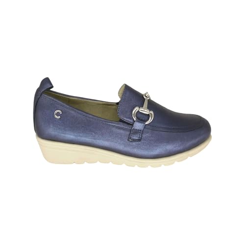 Cinzia Soft Bequeme Schuhe Mokassin Iv2121454, blau, 36 EU von Cinzia Soft