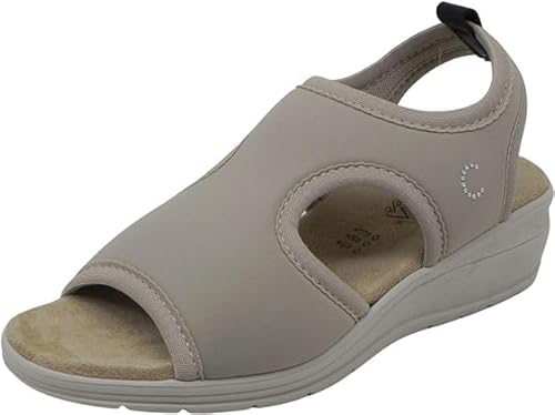 Cinzia soft Damen-Sandale Licra Comfort beige NG4801 001, beige, 37 EU von Cinzia Soft