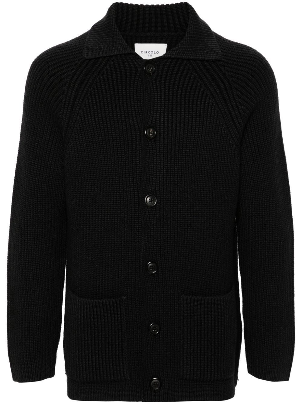 Circolo 1901 Cardigan aus Fischerstrick - Schwarz von Circolo 1901