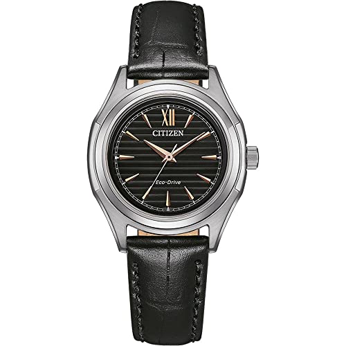 CITIZEN Damen Analog Japanisches Quarzwerk Uhr mit Leder Armband FE2110-14E von CITIZEN