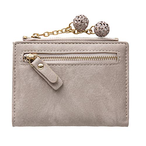 Citywalk Damen GeldböRse PU Short Zipper MüNzgeldböRse Multi-Card Slot Kreditkarteninhaber Folding Fashion Cute Female Clutch Khaki von Citywalk