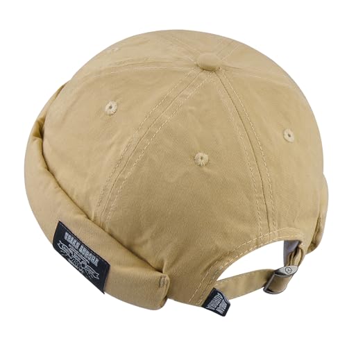 CLAPE Seemannsmütze Hafenmütze Atmungsaktiv Leicht Baumwolle Dockermütze Kurz Kappe Ohne Schirm Commando Watch Cap Hip Hop Hat Khaki GD30 CLAPE Seemannsmütze Hafenmütze Atmungsaktiv Leicht Baumwolle Dockermütze Kurz Kappe Ohne Schirm Commando Watch Cap Hip Hop Hat Khaki GD30 von CLAPE