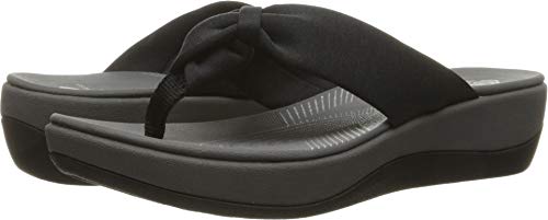 CLARKS Women's Arla Glison Flip-Flop, Black Fabric, 7 Medium US CLARKS Women's Arla Glison Flip-Flop, Black Fabric, 7 Medium US von Clarks