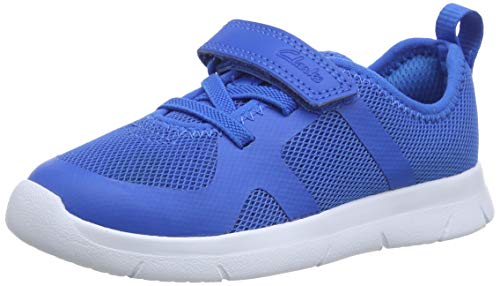 Clarks Ath Flux T Sneaker, Blue Synthetic, 18.5 EU von Clarks