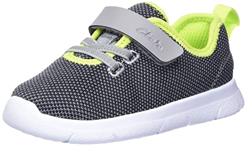 Clarks Jungen Ath Weave T Sneaker, Grey Combi, 22.5 EU Weit von Clarks