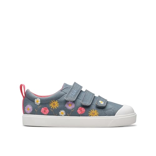 Clarks City Vibe K, Sneaker, Blue Floral Txt, 30,5 EU von Clarks