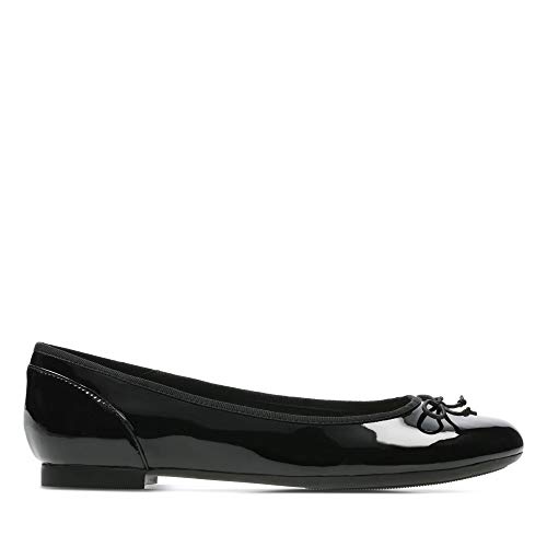 Clarks Damen Couture Bloom Geschlossene Ballerinas, Schwarz (Black Patent) ,35.5 EU von Clarks