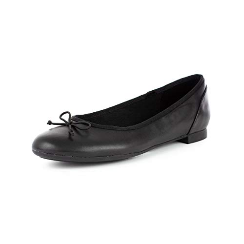 Clarks Damen Couture Bloom Geschlossene Ballerinas, Schwarz (Black Leather) ,35.5 EU von Clarks