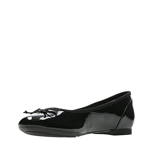 Clarks Damen Couture Bloom Geschlossene Ballerinas, Schwarz (Black Patent) ,37.5 EU von Clarks