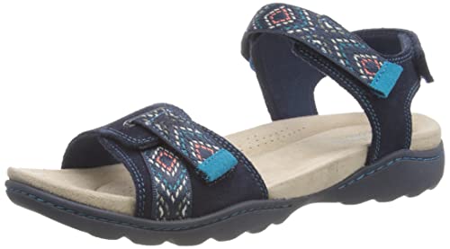 Clarks Damen Amanda Sprint Sport Sandal, Navy Suede, 38 EU Clarks Damen Amanda Sprint Sport Sandal, Navy Suede, 38 EU von Clarks