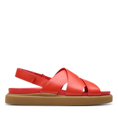 Clarks Damen Aristella Sun Sandale, Bright Red Lea, 41.5 EU Clarks Damen Aristella Sun Sandale, Bright Red Lea, 41.5 EU von Clarks