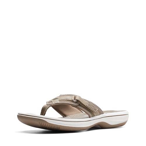 Clarks Damen Breeze Sea Flipflop, Taupe Synthetik, 42.5 EU Clarks Damen Breeze Sea Flipflop, Taupe Synthetik, 42.5 EU von Clarks