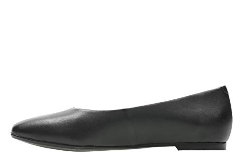 Clarks Damen Chia Violet Geschlossene Ballerinas, Schwarz Black Leather Black Leather, 39.5 EU von Clarks