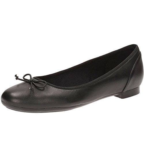 Clarks Damen Couture Bloom Ballet Flat, Black Leather, 42 EU von Clarks