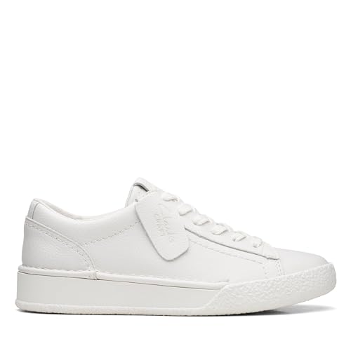 Clarks Damen Craftcup Walk Sneaker, White Leather, 36 EU Clarks Damen Craftcup Walk Sneaker, White Leather, 36 EU von Clarks