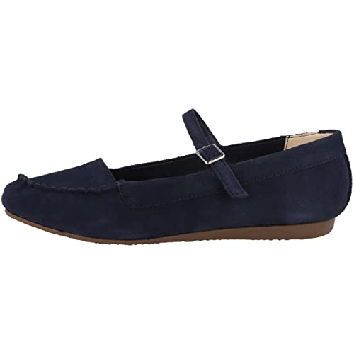 Clarks Damen Freckle Bar Ballet Flat, Navy Suede, 36 EU von Clarks