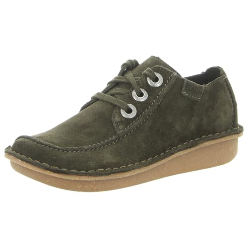 Clarks Damen Funny Dream Sneaker, Dunkelgrünes Wildleder, 36 EU Clarks Damen Funny Dream Sneaker, Dunkelgrünes Wildleder, 36 EU von Clarks