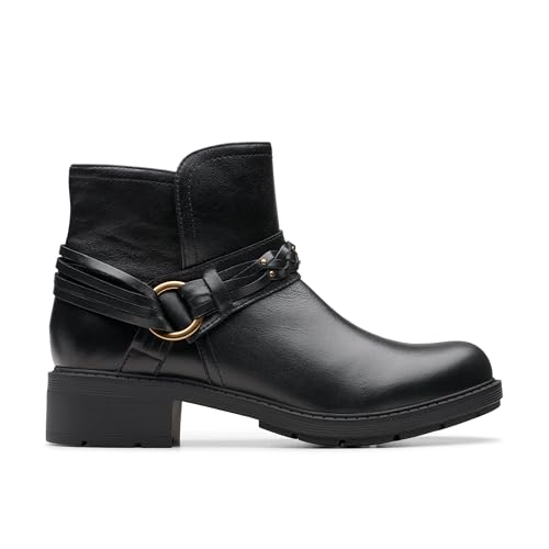 Clarks Damen Hearth Kaylie Mode-Stiefel, Schwarzes Leder, 37 EU Clarks Damen Hearth Kaylie Mode-Stiefel, Schwarzes Leder, 37 EU von Clarks