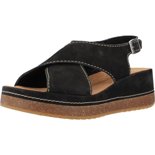 Clarks Damen Kassanda Step Sandale, Black Nubuck, 38 EU Clarks Damen Kassanda Step Sandale, Black Nubuck, 38 EU von Clarks